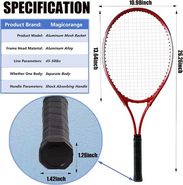 Тенісна ракетка Magicorange для дорослих — набір для двох гравців