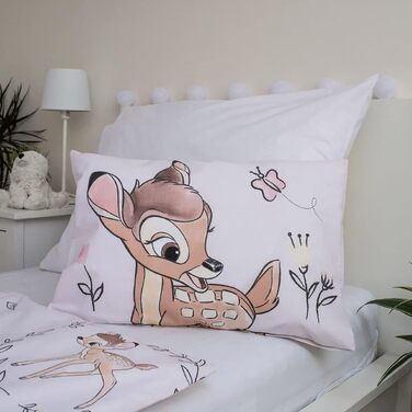 Дитяча постільна білизна Disney Bambi, 100 бавовна, підковдра 100 x 135 см наволочка 40 x 60 см