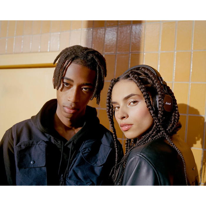 Навушники Marshall Major IV On Ear Bluetooth, бездротові навушники, складні, 80 годин бездротової роботи від акумулятора - чорний