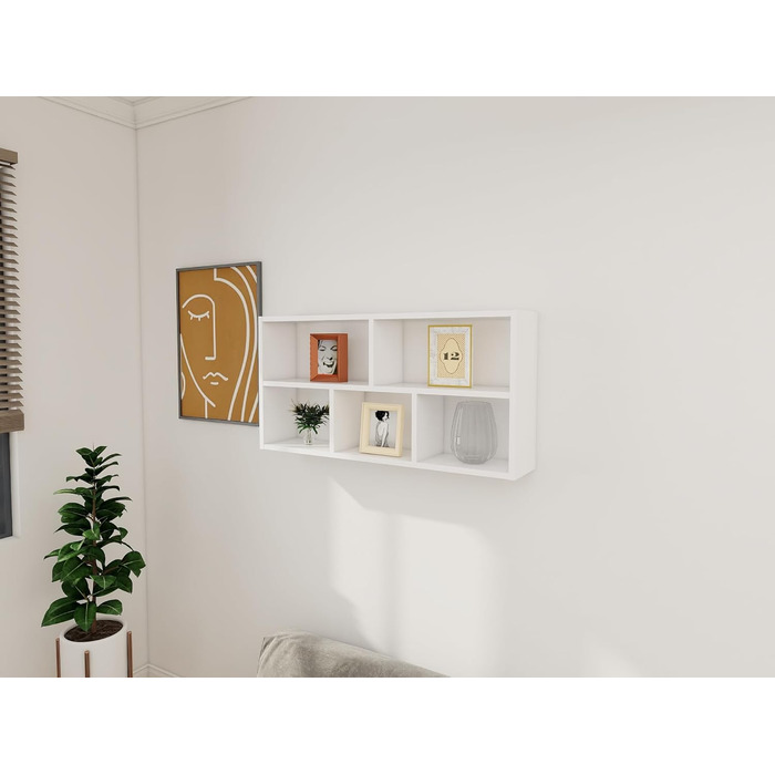 Біла дерев&39яна настінна полиця - настінна книжкова полиця - полиці для стін - полиця для вітальні