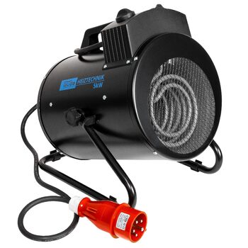 Електричний обігрівач, GEH 5000 R, висока напруга 5000 Вт / 400 В, термостат та захист від перегріву, 85131, синій