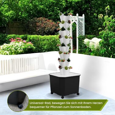 Із гідратаційним насосом, адаптером, сітчастими горщиками. Система безґрунтового вирощування трав, фруктів і овочів (8 ярусів), 6/8 Tiers Hydroponic Grow Kit System Aquaponics Grow System