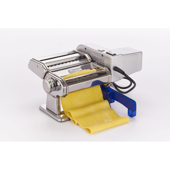 Електрична машина для пасти Ariete Pastamatic 1593 2 швидкості імпульсний режим, 9 рівнів товщини тіста, 5 форм для макаронів, затискач та ручний привід, 90 Вт