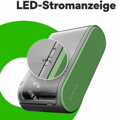 Універсальний зарядний пристрій GP ReCyko з USB, акумуляторний зарядний пристрій для всіх стандартних батарейок AA, AAA, C, D, 9V, міцна касетна конструкція