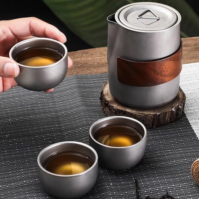 Чашка для заварювання чаю, ситечко для чаю, набір для кемпінгу, чайник для подорожей, портативний посуд для трав&39яного чаю та багато іншого