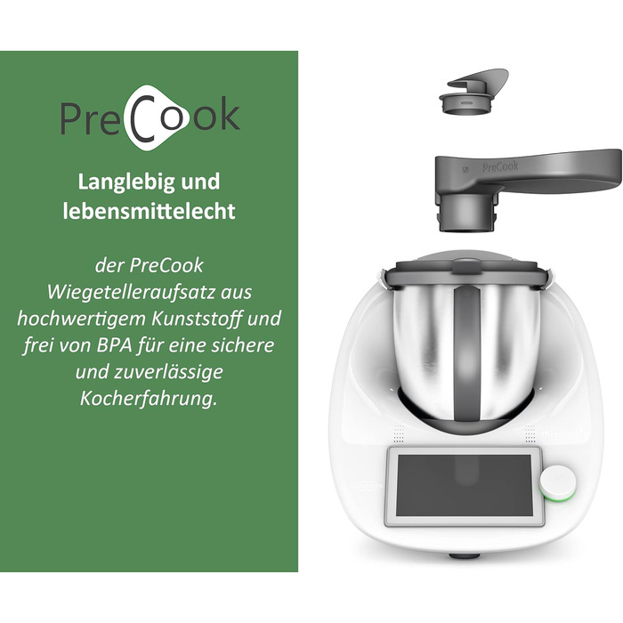 Подовжувач кришки Mixle PreCook, пластина для зважування, сумісна з Thermomix TM6, TM5, TM31 і TM Friend, аксесуари