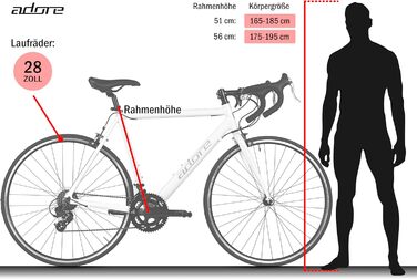 Гоночний велосипед Adore 28&39&39 Racer Alu White 14 передач 56 см