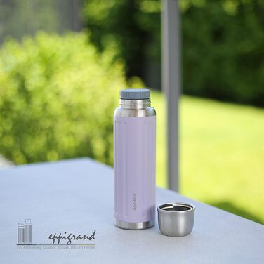 Термос EppiGrand з нержавіючої сталі, 750 мл, герметичний, з подвійною стінкою (750 мл, колір Dusty Violet) 750 мл