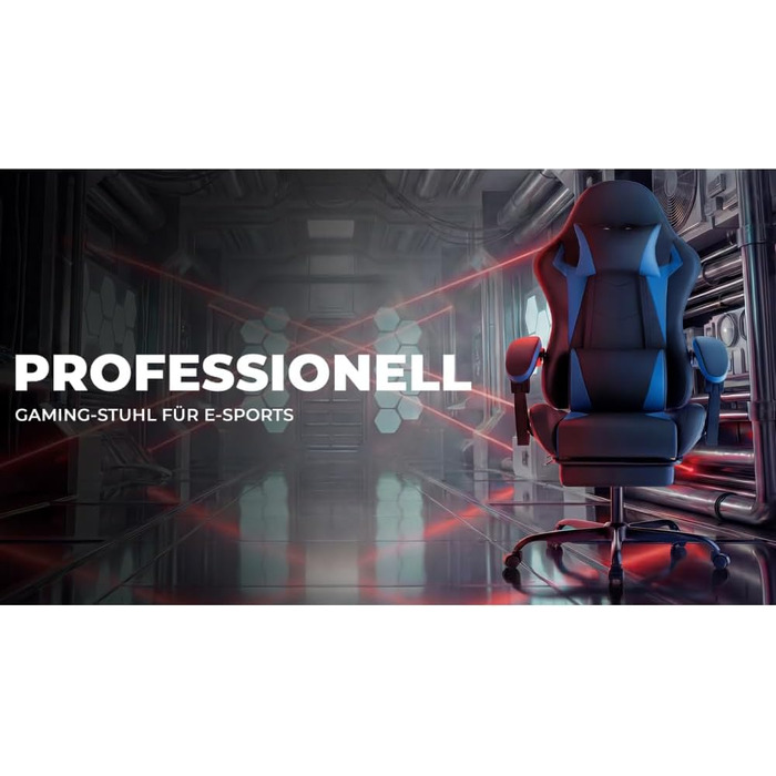 Безбрендове ігрове крісло ергономічне з регульованою висотою з підголівником, поперековою подушкою, обертове крісло для офісу, домашнього офісу, ПК, для дорослих та підлітків (чорний синій ПВХ), 0I&I0I