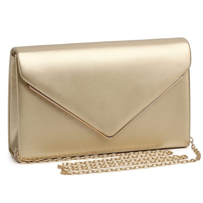 Елегантна клатч-конверт Labair з екошкіри для жінок вечірня сумочка на весілля, урочисті події. Золотий колір