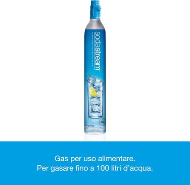 Зі скляною пляшкою для газованої води, яку можна мити в посудомийній машині, включаючи 1 циліндр і 1 скляний графин 0,6 л Колір титан/срібло, матова сталь, титан/срібло 130 см З 1 графином, 2.0