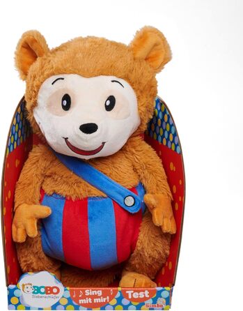 М'яка іграшка Bobo Siebenschlfer, плюшева іграшка Sing mit mir, грає музику, велика м'яка забава 35 см, підходить для дітей з перших місяців життя, коричневий, 109241017 -