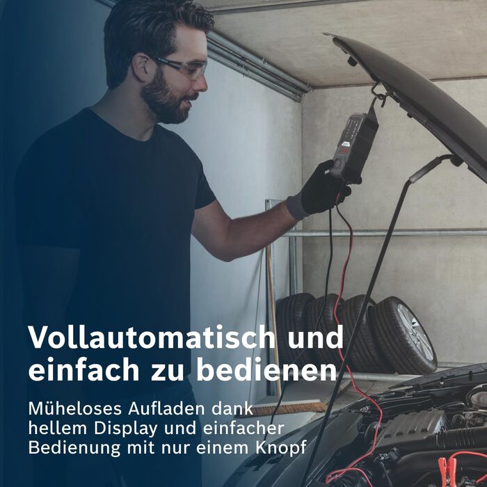 Зарядний пристрій Bosch C70, 10 ампер, з функцією крапельного заряду - Автомобільний зарядний пристрій для свинцево-кислотних, AGM