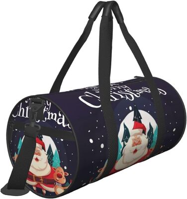 Яскрава спортивна сумка з новорічним дизайном, дорожня сумка для чоловіків та жінок, великий спортивний мішок