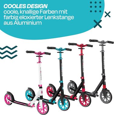 Самокат GLOBBER NL 205 - самокат для дітей від 6 років, підлітків та дорослих - самокат 205 мм - ABEC 7 - регульований по висоті а