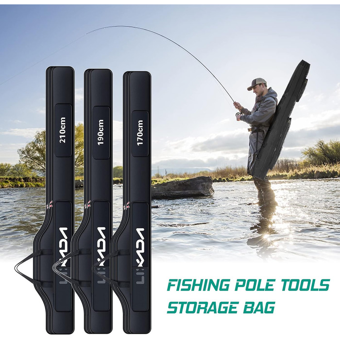 Сумка для рибальських снастей KOCAN, сумка для риболовлі 190 см, портативна складна вудка та сумка для зберігання спорядження