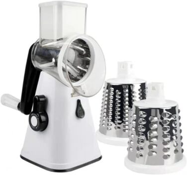 Терка для овочевого сиру GERALD, ротаційний подрібнювач, ручний подрібнювач салату Ручна багатоцільова терка 2 леза C