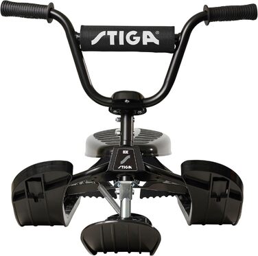 Міцні сани з кермом BMX, сталевою рамою, гальмом та лебідкою Керовані сани для дітей віком від 7 років та дорослих, макс. 90 кг, чорні