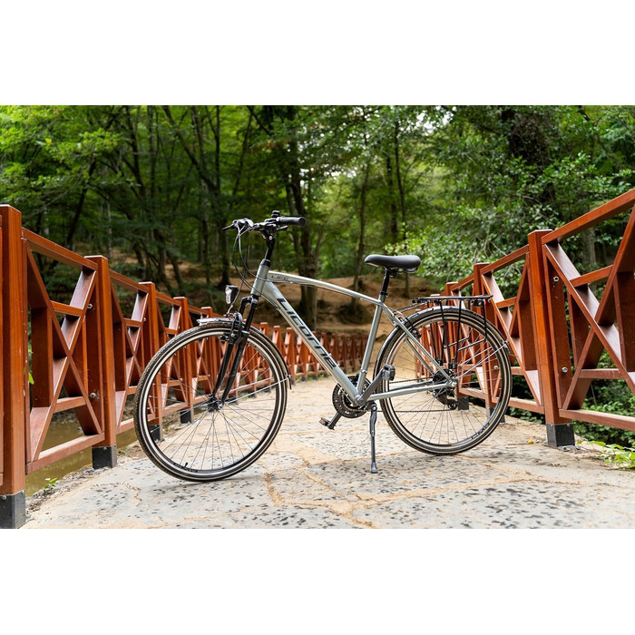 Велосипед Licorne Bike преміум-класу для трекінгу 28 дюймів для чоловіків, хлопців та жінок з 21 швидкістю передач, Citybike Life MV-ATB White 0 метрів