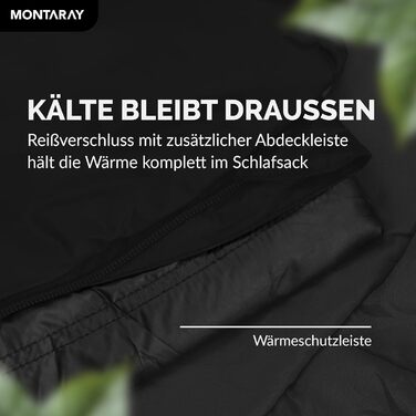 Спальний мішок для мами від 8C до -5C З подушкою на 3-4 сезони 300 г/м - Спальний мішок для зимового та літнього використання (80x220 см) - Ковдра та спальний мішок-кабінка для жінок та чоловіків (теплий) Чорний