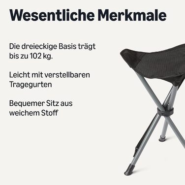 Кемпінговий стілець Storeo Basics, складний, чорний