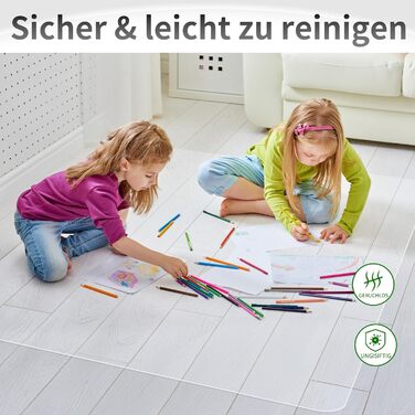 Захисний килимок для підлоги, прозорий килимок для офісних стільців для твердих підлог, різні розміри, нековзний килимок для стільців - 90x120 см Прозорий 90120 см