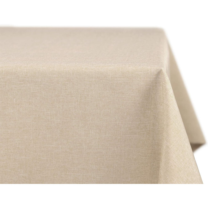 Скатертина BEAUTEX, стійка до плям і не залізна - скатертина з ефектом лотоса - столова білизна в лляному виконанні, квадрат 110x1