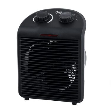 Чорний вентилятор-обігрівач HOTserie потужністю 2000 Вт з функцією обігріву та охолодження