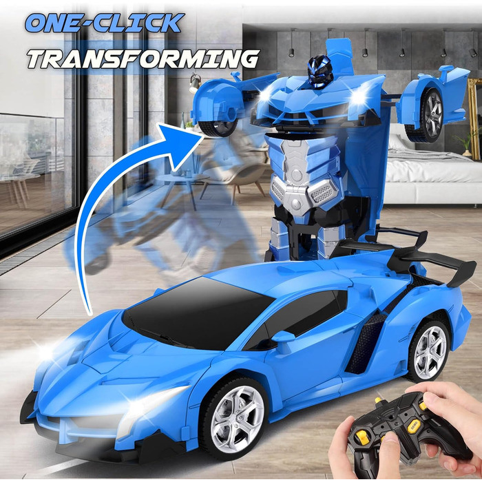 3-8 Years Girl Boy Transformer Remote Car Toy for Children Gift for Girl Boy 3 4 5 6 7 8 9 10 Years RC Car Robot 360 Rotation 2.4G