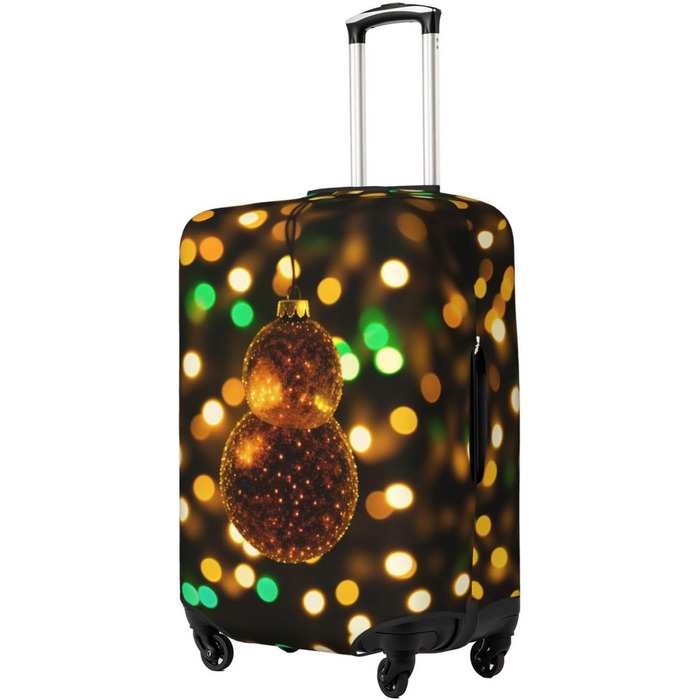 Блискуча різдвяна прикраса для валізи, захисний чохол для багажу, міцний захист для валіз розміром 45.7 - 81.3 см, малий розмір, Чорний