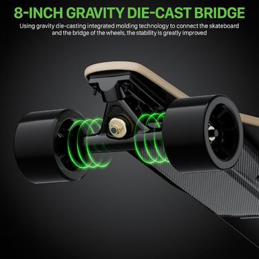 Електричний скейтборд з пультом дистанційного керування для дорослих та підлітків, двигун 2000 Вт/1100 Вт/900 Вт, регульована швидкість S4