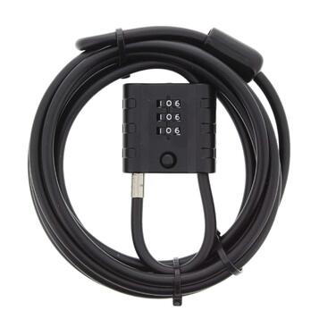 Замок тросовий Burg-Wchter з кодовим замком, для велосипеда, мотоцикла, електросамоката, садових меблів, 725 300 SnapLock, чорний, 3 м