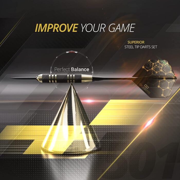 Професійний набір дротиків зі сталевим наконечником, індивідуальне налаштування древка та стрілки, 6 латунних стволів (22 грами), 12 алюмінієвих дротиків (35 та 48 мм), 12 стандартних вузьких стрілок, точилки