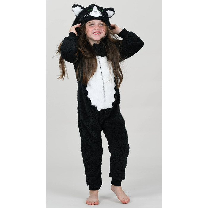 Кігурумі Кошеня Wunsy, суперм'який фліс, чорно-білий 5–6 років