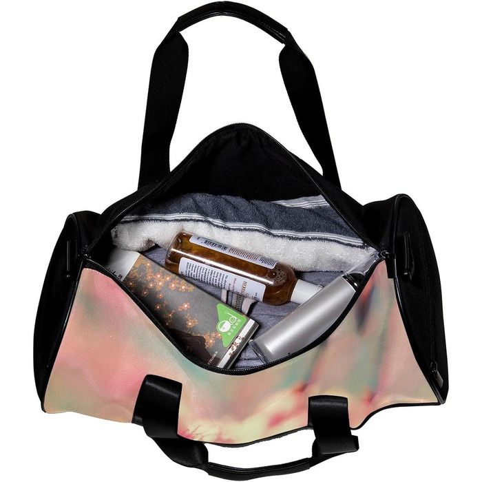 Спортивна сумка, маленька дорожня сумка, сумка для шопінгу та йоги, рожеві квіти, фітнес-сумка для активного відпочинку, ручна поклажа