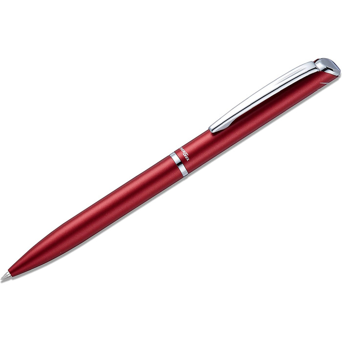 Ручка для роликів Pentel BL2007 EnerGel, висувна, наконечник 0.7 мм, корпус металевий, матовий, червоний подарункова коробка матовий / червоний