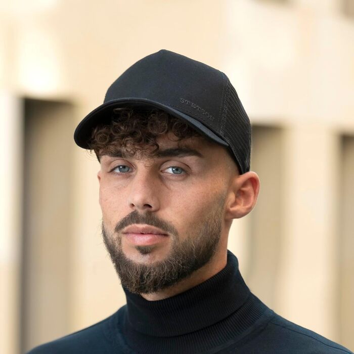 Бейсболка Stetson Classic Cotton Trucker, чоловіча/жіноча, сітчаста, бавовняна, весна-літо, темно-синя, один розмір