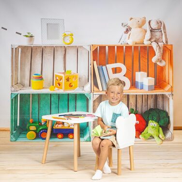 Маленький дерев&39яний стільчик для дітей, дитячий стілець/табурет/стілець, 52 x 25 x 25 см та висота сидіння 27 см, для дітей віком 3, 4, 5, 6, 7 років, натуральні дитячі меблі