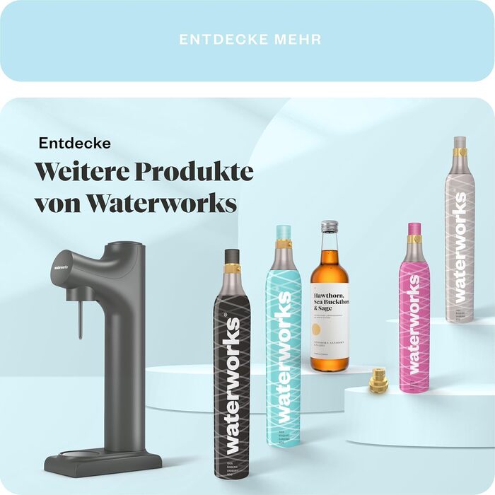 Водопровід 2 x білий балон CO2 I Підходить для виробника газованої води Quooker I Для заповнення до 60 л на заправку
