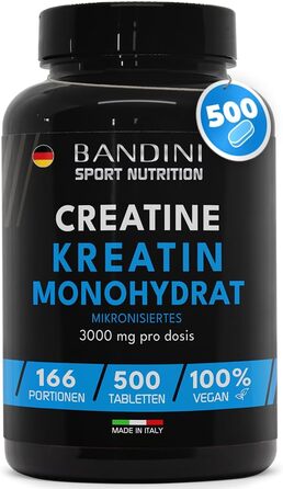 Моногідрат креатину Bandini – 500 таблеток