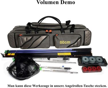 Сумки для риболовлі TentHome Сумки для вудок Сумка для вудок Сумка для риболовлі Сумка для риболовлі Сумка для вудки з 3 відділеннями - різної довжини