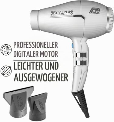 Фен Parlux Digitalyon Silver KL341S, сріблястий