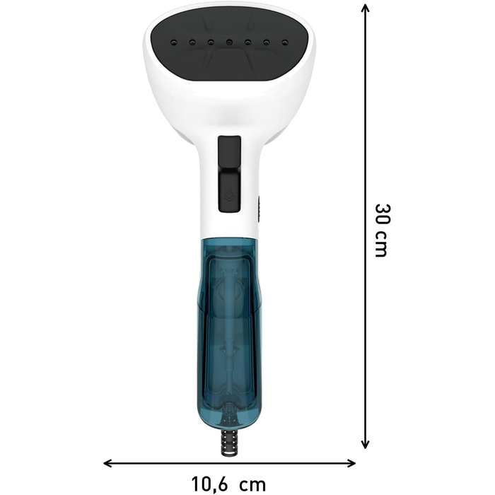 Легка конструкція час нагріву 15 секунд 1300 Вт безперервна подача пари 20 г/хв. бактерицидна 70 мл 18,4 x 10,6 x 30 см Біла/Синя
