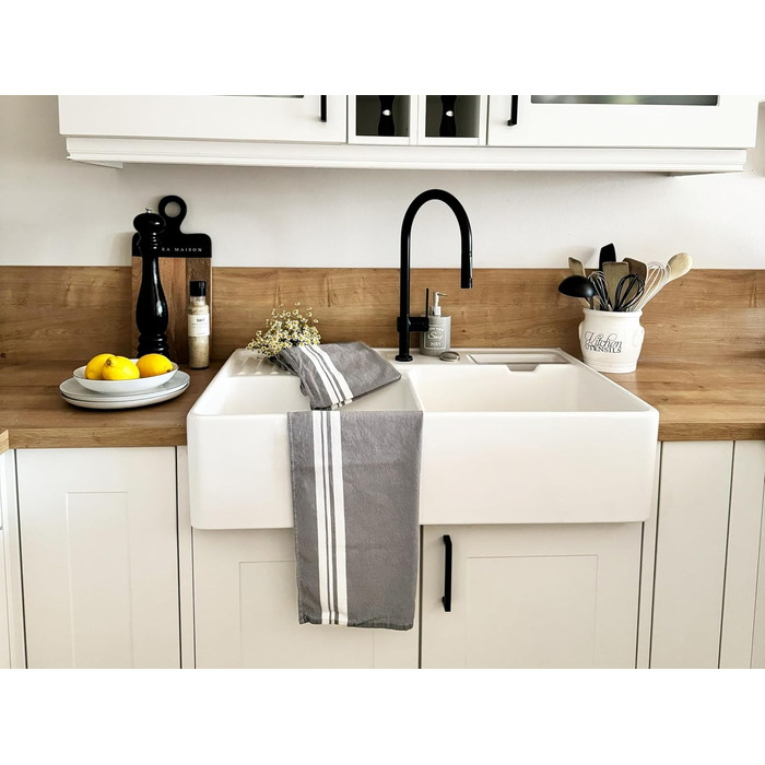 Набір ZOLLNER з 5 бавовняних чайних рушників розміром 50x70 см - добре поглинаючі та міцні кухонні рушники - можна прати при темпе