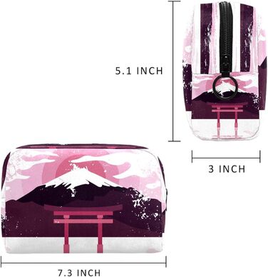 Косметичка з японським храмом, пейзаж Торрі, для жінок, дорожня косметичка, велика, для макіяжу, практична сумка, органайзер, сумк