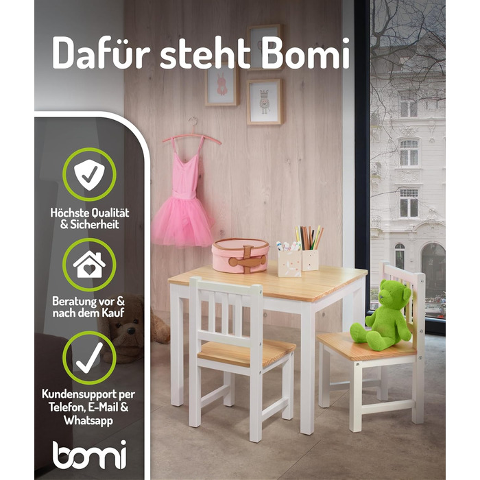 Дитячий набір для сидіння з дерева Amy дитячий стіл зі стільцями стіл та стільці 4 шт. дитячий набір для дитячої кімнати ігровий с