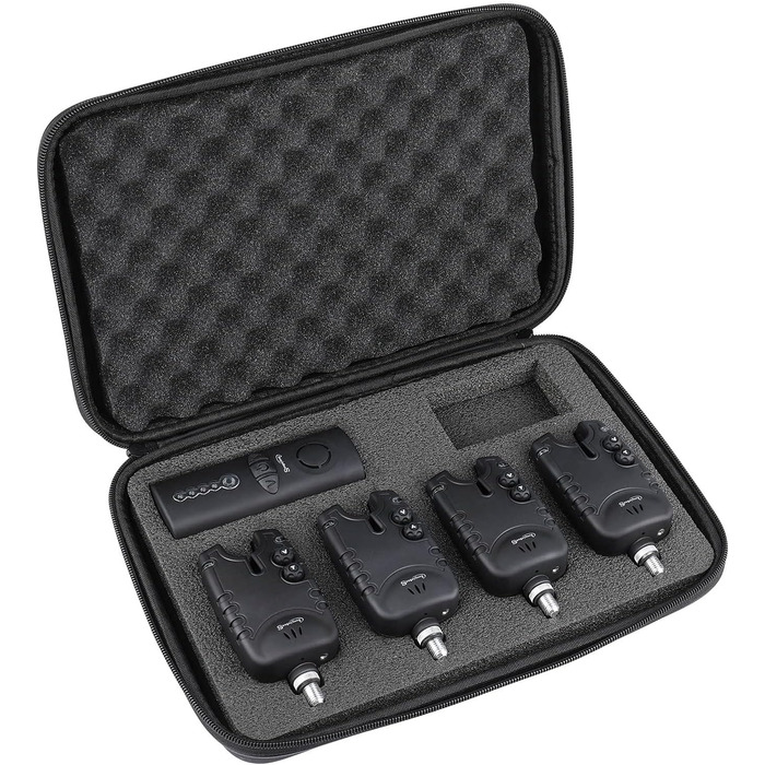 Комплект сигналізаторів клювання для коропа Sougayilang, 41 бездротових світлодіодних сигналізаторів клювання з портативною коробкою на блискавці для різних типів вудок, дитячий