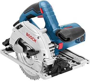 Професійна циркулярна пила Bosch GKS 55 GCE (у комплекті шестигранний патрон, пиляльне полотно , швидкість Standard for Wood, 165