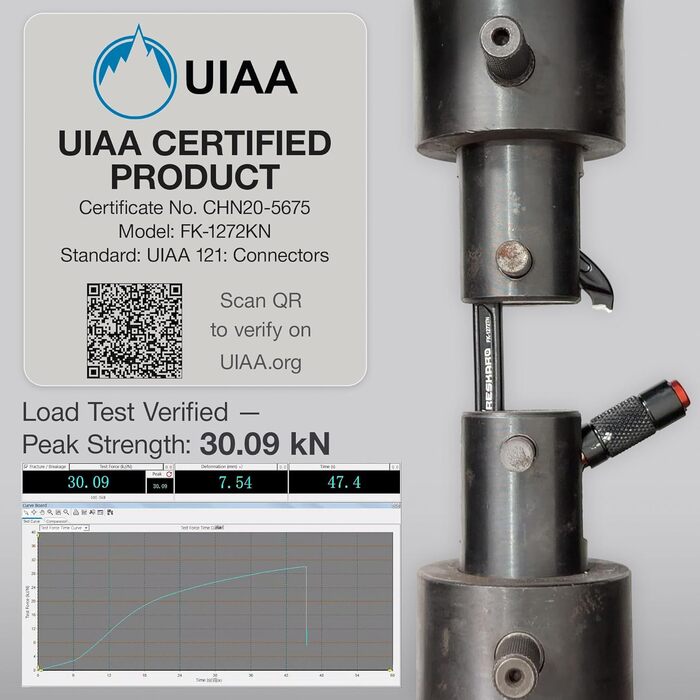 Карабін для альпінізму FresKaro 25kN, сертифікований CE, з поворотним замком, великий 10 см, швидкознімний та міцний, витримує максимум 2550 кг, підходить для альпінізму, спуску на веревках, повідків для собак, чорний та сірий, чорний - 2 шт.