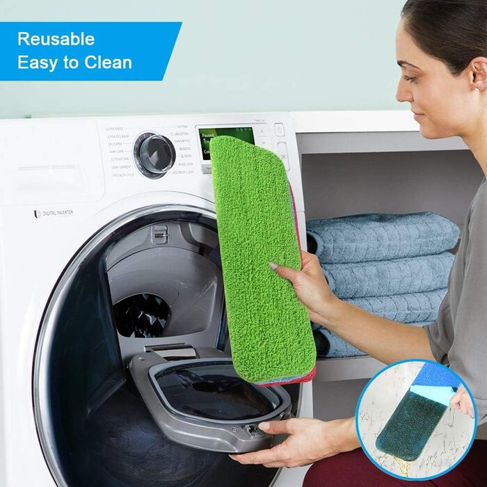 Чистячих подушечок з мікрофібри для швабри, змінна кришка для швабри для підлоги, поглинаюча чистяча подушечка для швабри з розпил